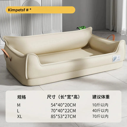 Orthopedic Leather Dog Sofa Bed - Waterproof, Non-Slip Bottom, Detachable (M/L/XL)