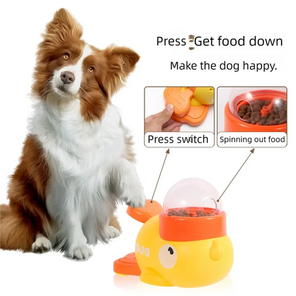 Dog Puzzle Feeder Interactive Pet Food Treat Dispenser Cartoon Duck Design Anti-slip Pet Automatic Feeder Toys for Dog Training
