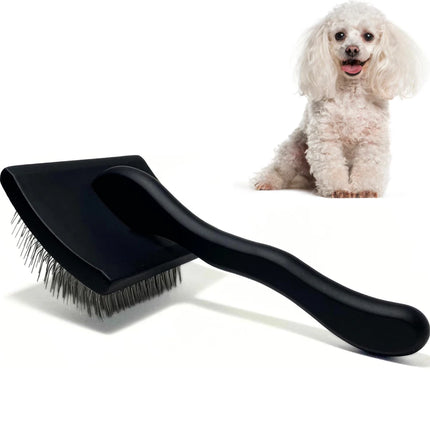 Dog Slicker Brush - Detangle, Demat & Fluff Grooming Comb for Poodles & Doodles