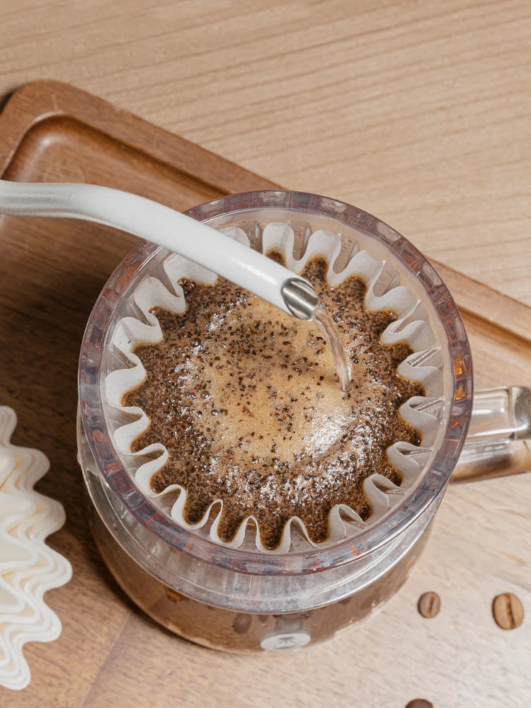 TIMEMORE 1-2Cups Basket Coffee Paper Filter Pour Over Filter Papers 50 Sheets;Fits B75 Coffee Dripper & 1-2 Cups Basket Dripper