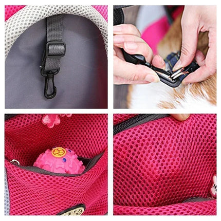 Foldable Front Pet Carrier Backpack - Breathable Mesh, S/M/L for Dogs & Cats 1-12kg