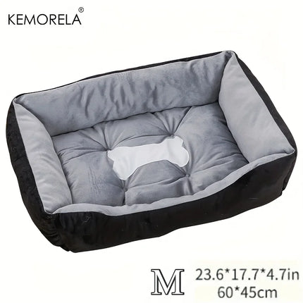 Orthopedic Plush Dog Bed - High Rebound PP Fill, Breathable, All Seasons (S-XXL)