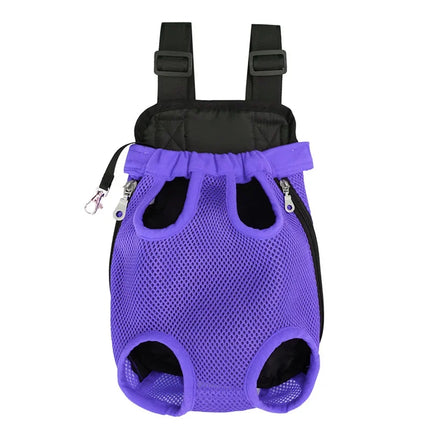 Nylon Mesh Pet Double Shoulder Backpack - S/M/L/XL by Back Length, 6 Colors