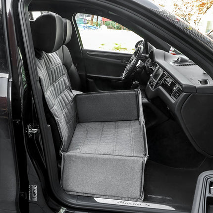 Dog Car Seat Cover with Middle Armrest - Side-Open Waterproof Oxford Fabric Pet Travel Mat