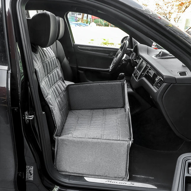 Dog Car Seat Cover with Middle Armrest - Side-Open Waterproof Oxford Fabric Pet Travel Mat