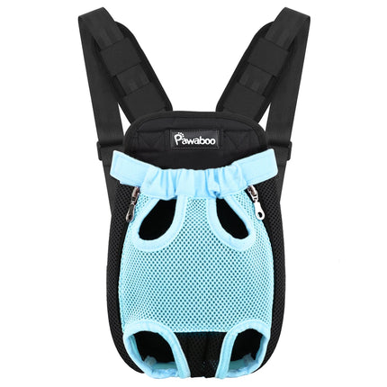 Pawaboo Adjustable Pet Front Carrier Backpack - S/M/L/XL, Locking Zipper, Hiking & Camping, 5 Colors