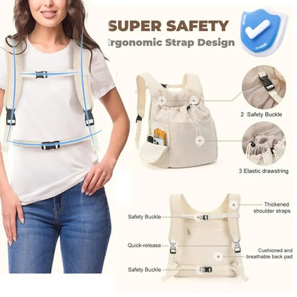 Soft-Sided Pet Travel Chest Backpack - 15x8x16in, up to 15lbs, Navy Blue/Beige