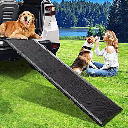 Folding Dog Ramp for Car - Extra Long Non-Slip Ramp for Large Dogs, Supports up to 250lbs