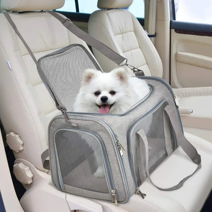 Airline Approved Soft-Side Dog & Cat Carrier Bag - M/L, Waterproof with Fleece Pad