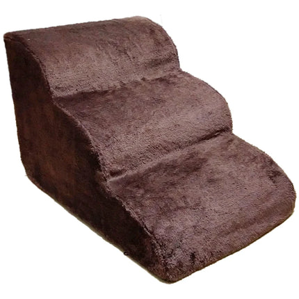 3-Tier Dog Stairs - Non-Slip Memory Foam Pet Steps, Removable & Washable Cover