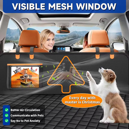 Pet Car Rear Seat Cover - Waterproof Breathable Mesh Dog Mat, 137x147cm