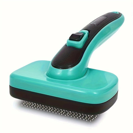 Self-Cleaning Slicker Brush for Dogs & Cats - Grooming & Deshedding Tool