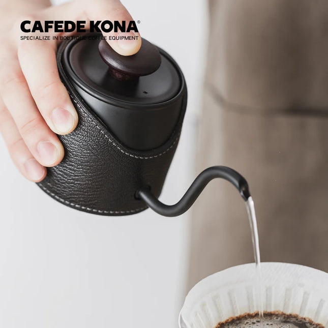 CAFEDE KONA Handleless Mini Drip Kettle Pour Over Kettle Coffee Pot 360ml Enables You To Brew More Flexibly And Easily