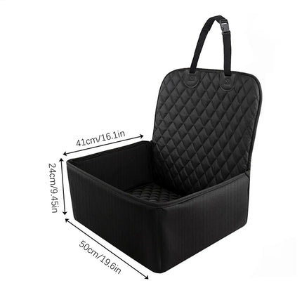 Dog Car Booster Seat - Waterproof Semi-Enclosed Oxford Fabric with Anti-Slip Base, 50x41x24cm