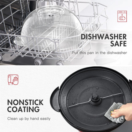 Popcorn Machine, 6-Quart Popcorn Popper maker, Nonstick Plate, Electric Stirring with Quick-Heat Technology, Cool Touch Handles