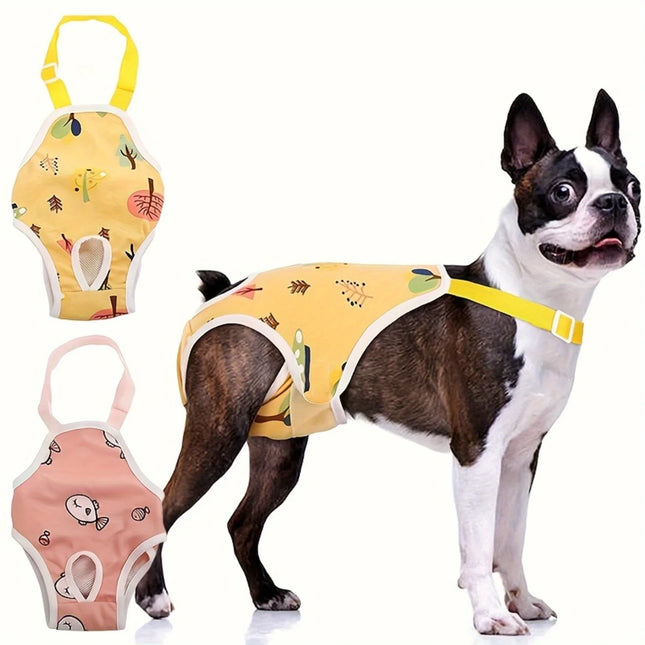 Reusable Dog Diapers - Washable, Adjustable Female Dog diapers with Buckle Closure, Breathable Mesh Pants for Dogs