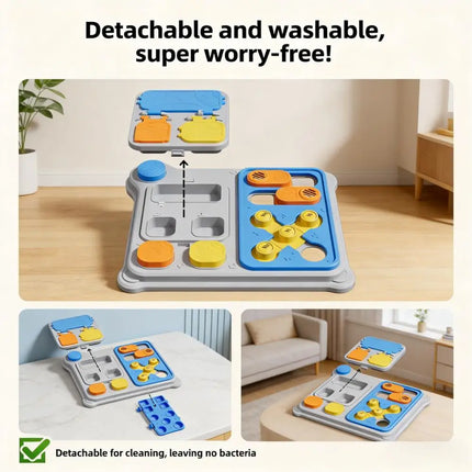 Interactive Dog Puzzle Toy - Treat Dispensing Feeder for Small, Medium & Large Dogs