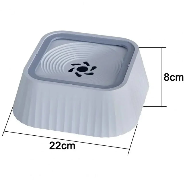 Pet Water Bowl with Floating Plates - No Spill, Anti-Splash, Slow Feeder for Dogs
