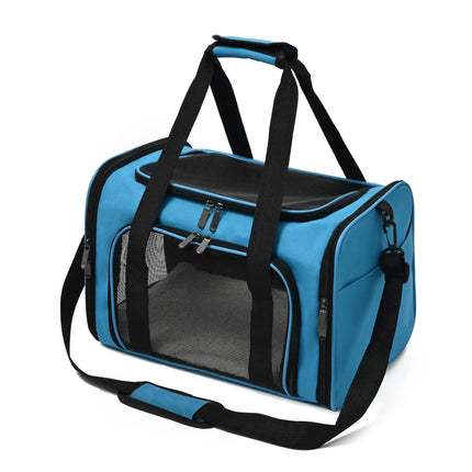 Airline Approved Nylon Pet Carrier - 43x28x28cm, Claw-Defense Mesh, up to 8kg, 5 Colors
