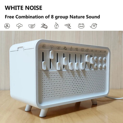 White Noise Machine Diffuser Air Aroma Diffuser Humidifier With 8 White Noise Adjustable, Night Light, Bluetooth Speaker