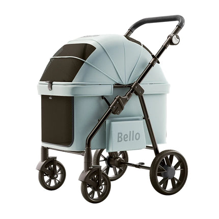 Portable 3-Wheel Pet Stroller - Foldable Dog & Cat Jogger with Storage Basket