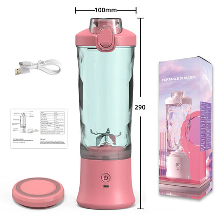 Portable Blender Electric Juicer 600ML Fruit Mixers 4000mAh USB Rechargeable Smoothie Mini Blender Multifunction Juice Maker