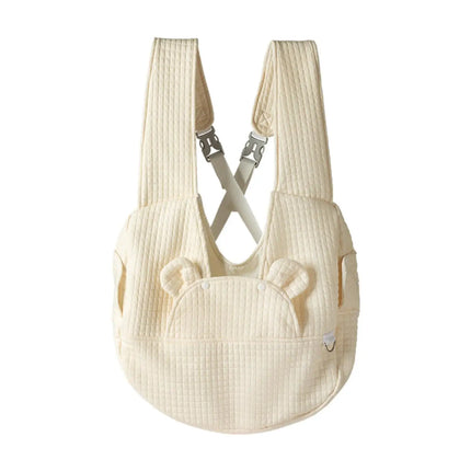 Large Capacity Breathable Pet Carrier Bag - 38x14x41cm, Multifunction, Gray/White