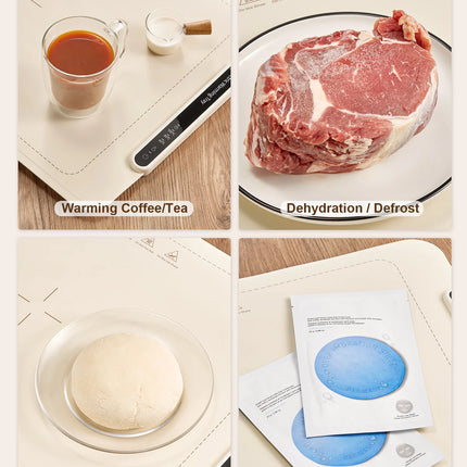 Electric Warming Tray, Yabano Foldable Food Warming Mat with 3 Temperature Settings, Auto Shut-Off Food Warmer for Buffet