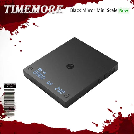 IN Stock TIMEMORE Black Mirror Mini Coffee Scale Espresso Coffee Food Kitchen Scale with Time USB Light Weight Digital Scale
