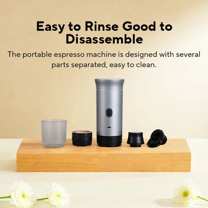 Wireless Electric Portable Espresso Coffee Machine for Car & Home Camping Coffee Maker 3-in-1 Capsule Powder Travel Coffee Maker