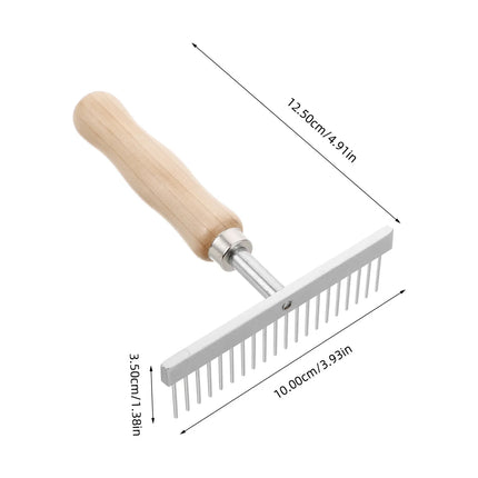 Stainless Steel Dematting Comb & Deshedding Brush for Dogs, Horses & Livestock