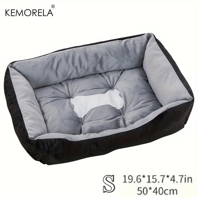 Orthopedic Plush Dog Bed - High Rebound PP Fill, Breathable, All Seasons (S-XXL)