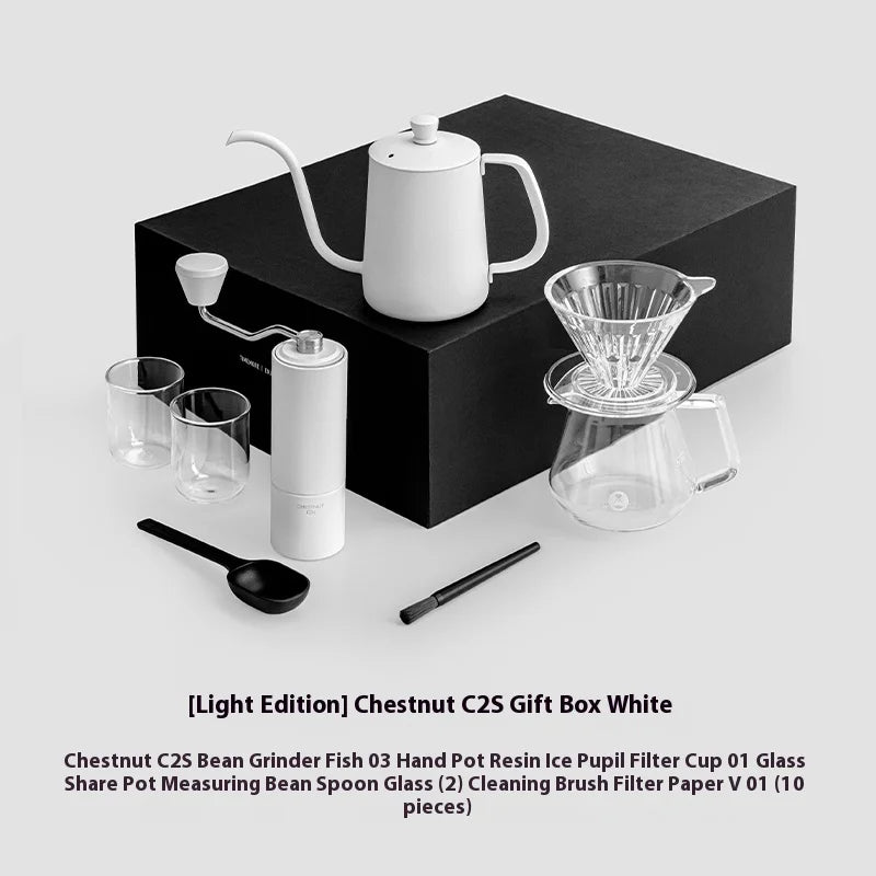 In Stock Timemore Chestnut C2S C3S Manual Coffee Grinder Set Include Coffee Pot Coffee Measuring Spoon Thermometer Barista Tools