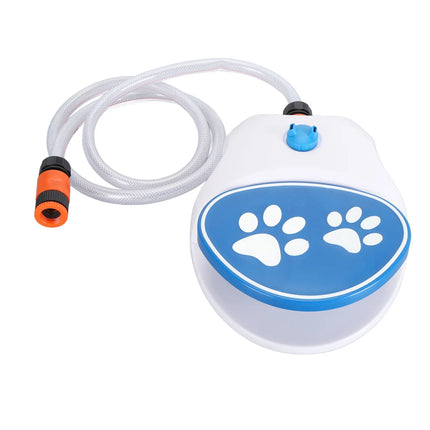 Paw Activated Outdoor Dog Water Fountain - Step-On Dispenser with Hose for Lawn