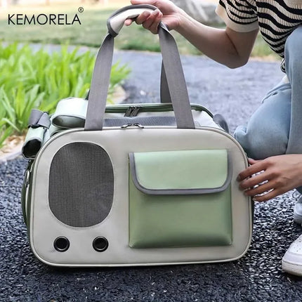 Portable Nylon Pet Carrier Bag for Cats & Small Dogs - Travel & Outdoor, Yellow/Green/Black