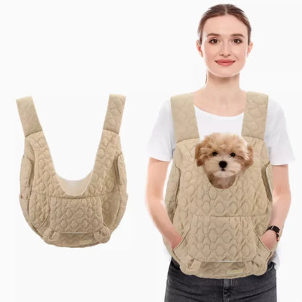 Windproof Waterproof Cotton Pet Chest Bag - Hands-Free Carrier up to 4kg, M, 4 Colors