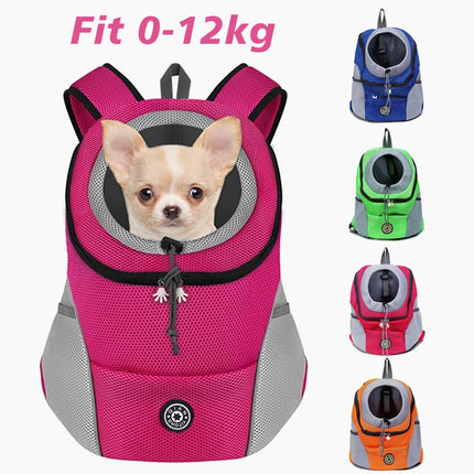 Breathable Dog Backpack Carrier with Reflective Strips - Hands-Free, S/M/L for 1-12kg