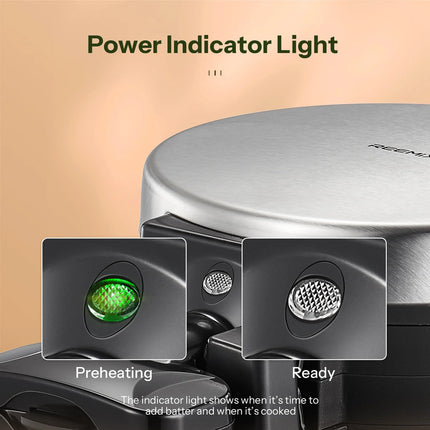 4-Slice Belgian Waffle Maker, 3 Browning Levels with Nonstick Square Waffler Iron Plates, 1200 Watts, Compact Design