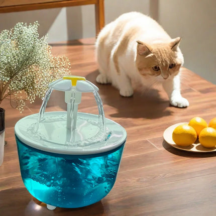 1.2L Silent USB Cat Water Fountain - Recirculating, Filter Foam for Cats & Small Dogs