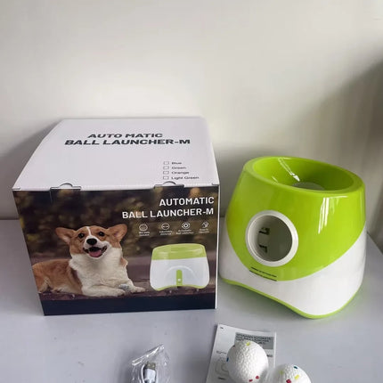 Upgraded Automatic Ball Launcher for Medium/Large Dogs - Rechargeable Tennis Ball Thrower with Interactive Pinball Design | USB
