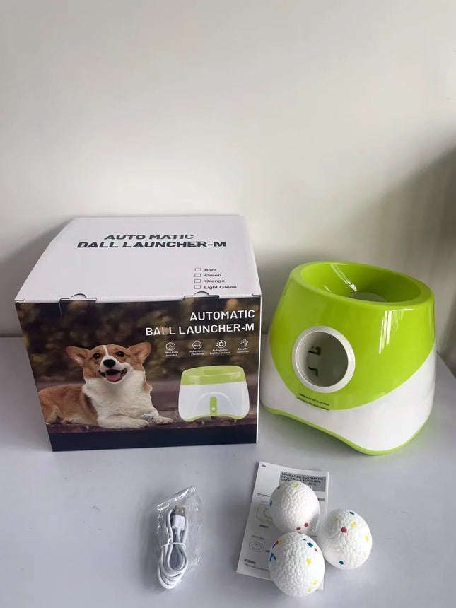 Upgraded Automatic Ball Launcher for Medium/Large Dogs - Rechargeable Tennis Ball Thrower with Interactive Pinball Design | USB