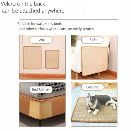 Cat sisal mat, cat scratching post, non-shedding cat scratching board, wall sticker, cat toy, sofa protector, pet toy