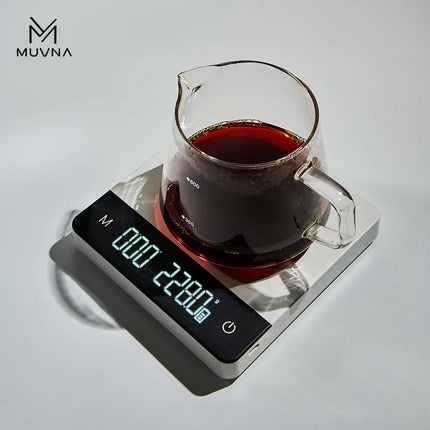 IN Stock MUVNA Prosecco Digital Coffee Scale, 0.1g High Precision Electronic Scale Espresso/ Hand Drip Coffee with Tare Function