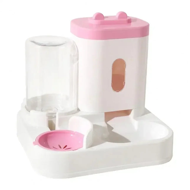 Hassle-Free Automatic Pet Feeder & Water Dispenser - Large Capacity for Cats