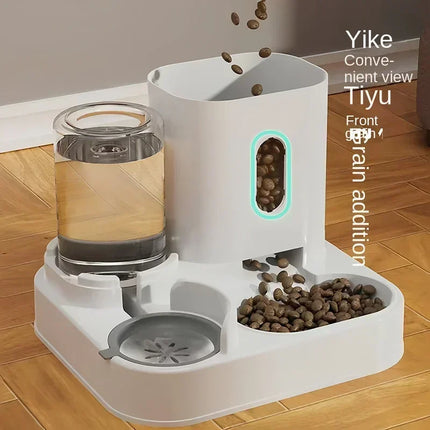 Hassle-Free Automatic Pet Feeder & Water Dispenser - Large Capacity for Cats