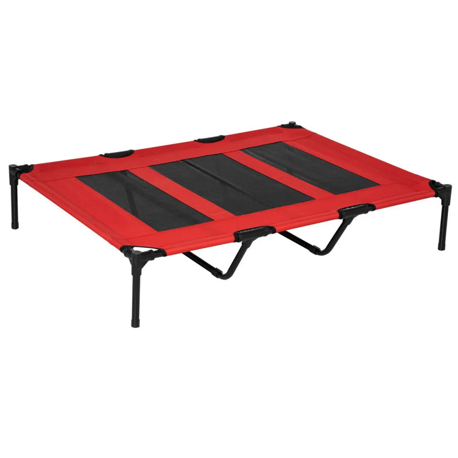 Elevated Dog Bed Portable Pet Cot - 48x36in Breathable Mesh, Metal Frame with Carry Bag