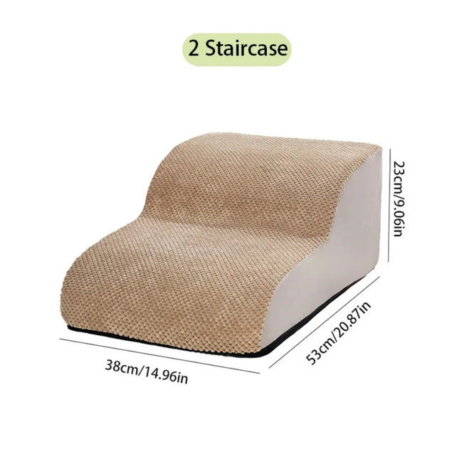 Ramp Stairs Dog Cat Stair Non-Slip Pet Ramp Stairs Dog Ramp for Bed Pet Dog Steps2/3 Tiers Training Stair Removable Washable