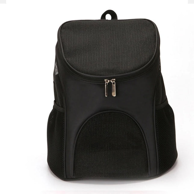 Foldable Breathable Nylon Pet Backpack - Travel Carrier Bag, S/L, Black/Red/Blue/Coffee