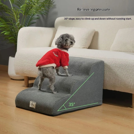 Dog Ramp Pet Stairs Bed Sofa Portable Foldable Non Slip Washable Detachable Cover Small Senior Puppy Indoor Dog Stairs Dog Ramp