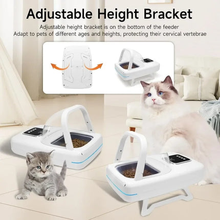Microchip Cat Feeder with RFID Collar Sensor - Anti Food Grabbing, 3 Sensing Modes, LCD Timer